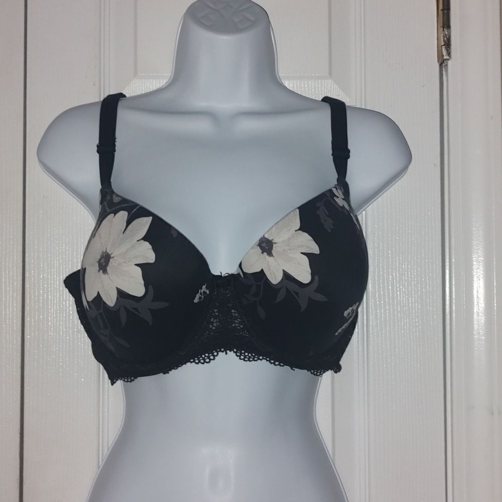 Auden “The Daydream” Padded Push-Up Convertible Bra, Black Sz 38DD NWOT